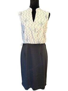 Banana Republic Sleeveless Polka Dot Top Pencil Skirt Dress Missing belt